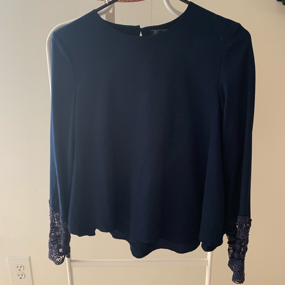 ZARA Navy Blouse